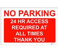 No parking Sign/Signs - Large Choice - Self Adhesive Sticker - Quality Screen Print By Profilesigns.co (3, 24 HOUR ACCESS REQUIRED)