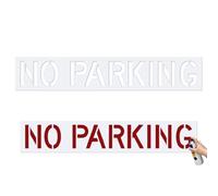 No Parking Stencil, Weather Resistant, Reusable | Silicone Paint Template for Parking Area - For Floor, Garden, Sidewalt, Asphalt, Border,