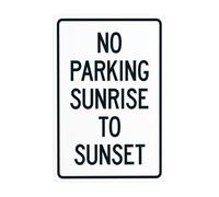 No Parking Sunrise To Sunset In Daylight Metal Warning Signs, Cautions Security Tin Sign, Safety Posted Signs for Street Business Wall Decor 8x12 Inch