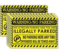 No Parking Violation Stickers Notice,Large Size 5" X 8" llegal Parking Warnings and Towing Tags for Illegally Parked Vehicles in Your Lot (Yellow，50-Pack)