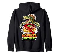 No Pasta Just Prey Carnivore Dinosaur Zip Hoodie