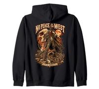NO PEACE IN THE WEST Vintage Cowboy Horror Outlaw Club Zip Hoodie