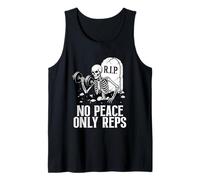 No Peace Only Reps Lifting Skeleton Muscle Fitness Workout Tank Top