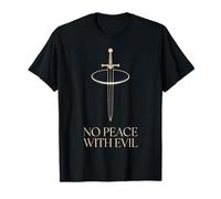 No Peace with Evil Christian Sword Warrior Creed T-Shirt