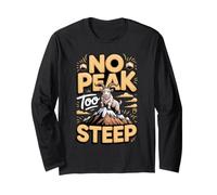 No Peak Too Steep Mountain Goat Long Sleeve T-Shirt
