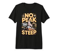 No Peak Too Steep Mountain Goat Premium T-Shirt