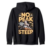 No Peak Too Steep Mountain Goat Zip Hoodie
