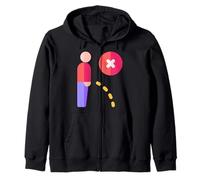 No Peeing Do Not Pee Here Zip Hoodie