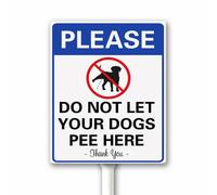No Peeing Lawn Sign No Dog Pee Yard Sign Please Do Not Let Your Dog Pee Here 18x22 CM Aluminum Plaque With Stake for Grass Garden Lawn Neighborhoods Sturdy Rust Free Fade Resistant