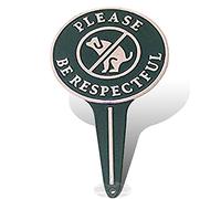 No Peeing/Pooping Be Respectful Dog Sign,Stop Dogs from Pooping and Peeing On Your Lawn, Politely Reads Please Be Respectful-Metal Reflective Yard Sign Protect Your Grass & Property 12" x 6"(No Poo)