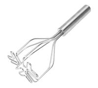 No Peeling Required Garlic Press Mashed Potatoes Food Masher Utensil Tostones Masher Kitchen Tool Ground Beef Tool Kitchen Grater Silver Stainless Steel (Silver, 25. 7x9. 5cm)
