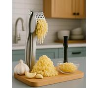 No Peeling Required | Upgraded Premium Garlic Press - Heavy Duty Garlic Crusher & Mincer Stainless Steel-Rustproof, Dishwasher Safe - Multiple Clove Garlic Chopping for Cooking