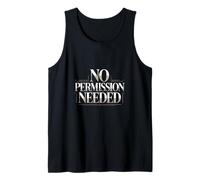 No Permission Needed Entrepreneur Mindset Typography Tank Top