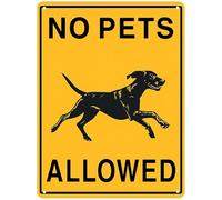 No Pets Allowed Retro Metal Sign Home Kitchen Bar Cafe Yard Club Cave Wall Garden Decor Vintage Tin Sign