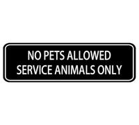 No Pets Allowed Service Animals Only Sign,10 X 3 Inches Acrylic Plaque With Strong Adhesives For Door Offices Businesses House Home Outdoor