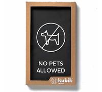 No Pets Allowed Sign for Business - No Dogs Animals Allowed, Acrylic Signs with Raised Letters, Modern Look for Store or Business Entrance. Strong Adhesive Tapes included.