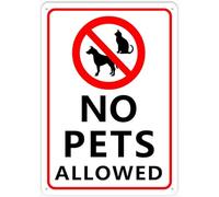 No Pets Allowed Sign For House 12" X 8" Yard Sign, Premium Aluminum, Sun-Proof, Rust-Free