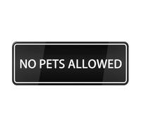 No Pets Allowed Sign For House Door, Plastic Self-Adhesive Signs For Business Home, 3 X 10 Inches Acrylic For Office Gate Window