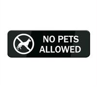 No Pets Allowed Sign For House, Home, And Office - 10" X 3", Strong Self-Adhesive, Acrylic Sign For Fornt Door Yard Sign