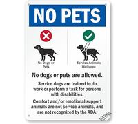 No pets - no dogs or pets allowed, comfort/emotional support animals not service sign, made park signs for outdoor & indoor 8×12 INCH