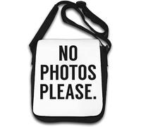 No Photos Please Shoulder Bag White
