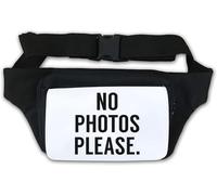 No Photos Please Waist Bag Fanny Pack White