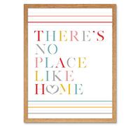 No Place Like Home Love Heart Quote Art Print Framed Poster Wall Decor 12x16 inch