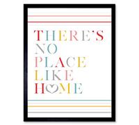 No Place Like Home Love Heart Quote Art Print Framed Poster Wall Decor 12x16 inch