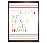 No Place Like Home Love Heart Quote Art Print Framed Poster Wall Decor 12x16 inch
