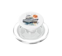 No Plans Just Sunsets Watercolor Cabin Cruiser Boat Gift PopSockets PopGrip for MagSafe