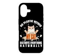 No plastic needed. My cat destroys everything naturally Case for iPhone 17