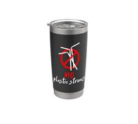 No Plastic Straws Save Ocean Skip the Straw Stainless Steel Insulated Tumbler
