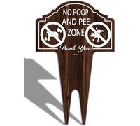 No Poop and Pee Zone Sign Double Sided Clean Up After Your Dog Sign 14 x 10 Inches Warning Sturdy Aluminum Weather Resistant UV Protect Durable Easy to Install