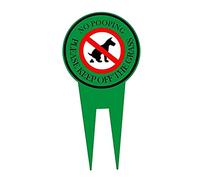No Pooping Dog Sign Reflective Waterproof Double Sided No Peeing Sign with Stake