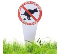 No Pooping Dog Signs For Yard - 29x14cm PP, Novelty Spike, Poop Warning Sign | Perfect Lawn Fun Decor, Patio Humor Placement, Outdoor Deck Caution, Neighbor Friendly Alert, Walkway Garden Marker, Back