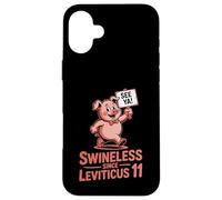No Pork Leviticus 11 Funny Pig Hebrew Roots Kosher Food Case for iPhone 16 Plus