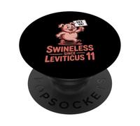 No Pork Leviticus 11 Funny Pig Hebrew Roots Kosher Food PopSockets Adhesive PopGrip
