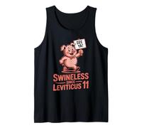 No Pork Leviticus 11 Funny Pig Hebrew Roots Kosher Food Tank Top