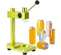 No Power Manual Can Sealing Machine, Compact Hand Press Sealer for Disposable Cans, Milk Tea, Beer, Spices, Adjustable Height Tool for Small Business Packaging Needs Blue