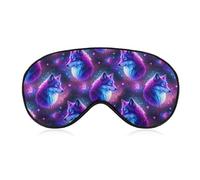 No Pressure Sleep Masks Purple Universe Galaxy Magic Wolf in The Space Art Comfortable Night Eye Shade Breathable Travel Eye Cover Soft Eyeshade