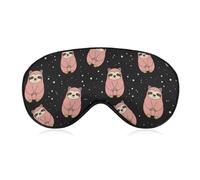 No Pressure Sleep Masks Space Tardigrades Sloth Breathable Travel Eye Cover Soft Eyeshade Comfortable Blackout Eye Mask