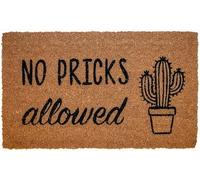 No Pricks Allowed Funny Door Mat No Prick Allowed Doormat House Warming Gift New Home Door Mat Indoor by Machine Washing Novelty Funny Door Pad Shoe Mat Porch Decor 23.6x15.7 Inch