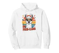 No Prob Llama Funny Animal Pun Sunglasses Retro Sunset Art Pullover Hoodie