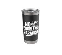 No Problems in Paradise Beach Vibes Stainless Steel Insulated Tumbler