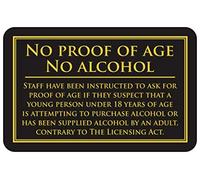 No Proof of Age No Alcohol Sign Pub Bar Restaurant Licensing Notice Under Age