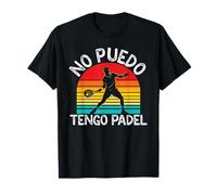 No Puedo Tengo Padel Retro Sunset Player Silhouette T-Shirt