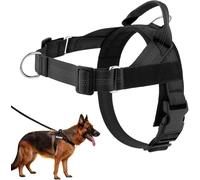 No Pull Adjustable Dog Harness, Breathable Comfort Pet Walking Vest Harness with Secure Buckle Design, Ideal for Medium Large Dogs Daily Outdoor Walking Training and Travel Activities (Black, S)