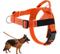 No Pull Adjustable Dog Harness, Breathable Comfort Pet Walking Vest Harness with Secure Buckle Design, Ideal for Medium Large Dogs Daily Outdoor Walking Training and Travel Activities (Orange, XS)