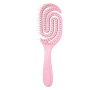No Pull Brush for Curly Hair - Hollowed Spiral Bristles, Massage and Straightening Tool, Anti-Break Hair Brush | For Kids, Women, Home, Salon, Festival, Travel, Spa, Nursing Party, Holiday, A