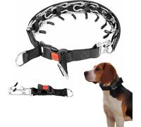 No Pull Dog Collar, Patented Martingale Collar for Small Medium Large Dogs with Buckle and Heavy Duty Nylon for Walking Training Hunting, Safe and Easy to Use (Black, M)